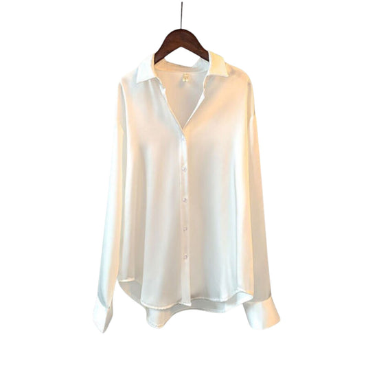 ELVI | SATIJNEN DAMESBLOUSE
