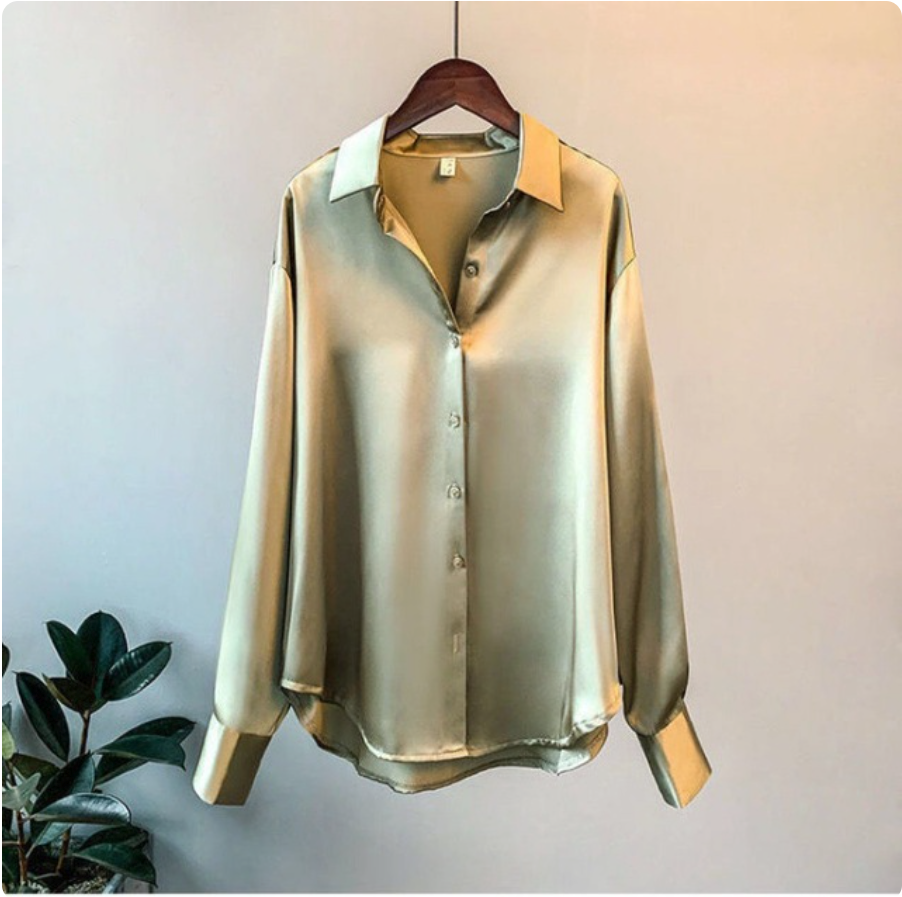 ELVI | SATIJNEN DAMESBLOUSE