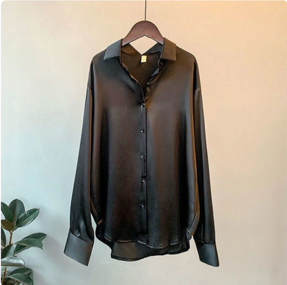 ELVI | SATIJNEN DAMESBLOUSE