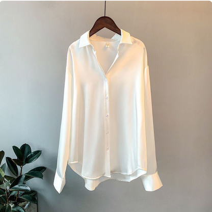 ELVI | SATIJNEN DAMESBLOUSE