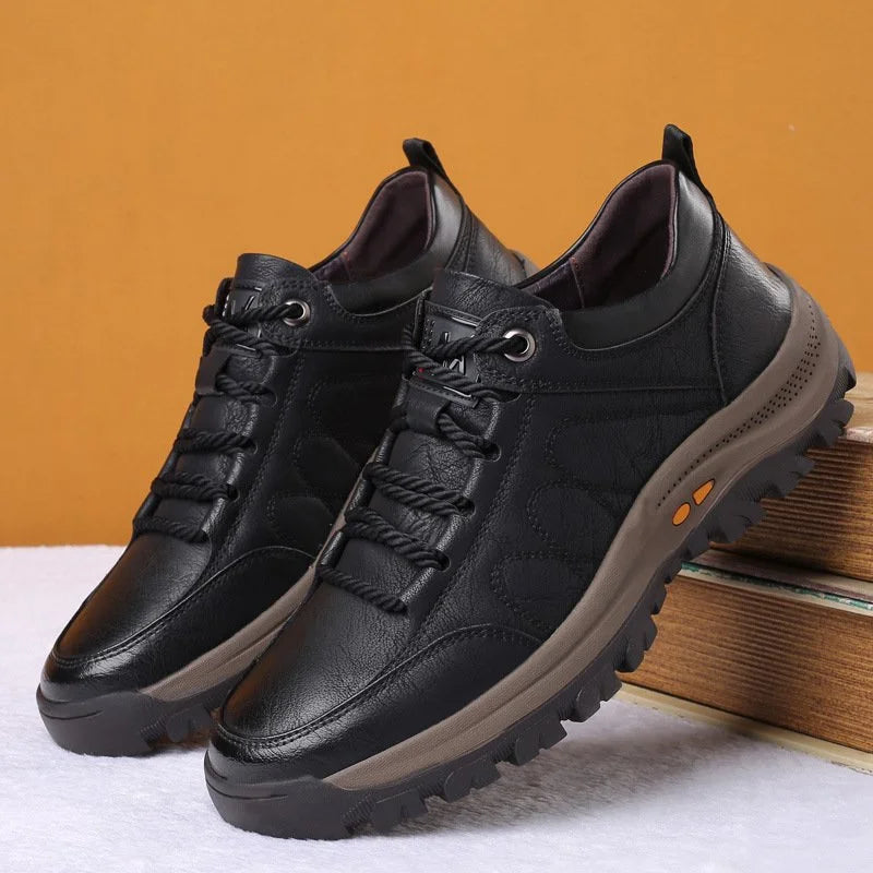 MATT |  LEREN CASUAL HERENSCHOENEN