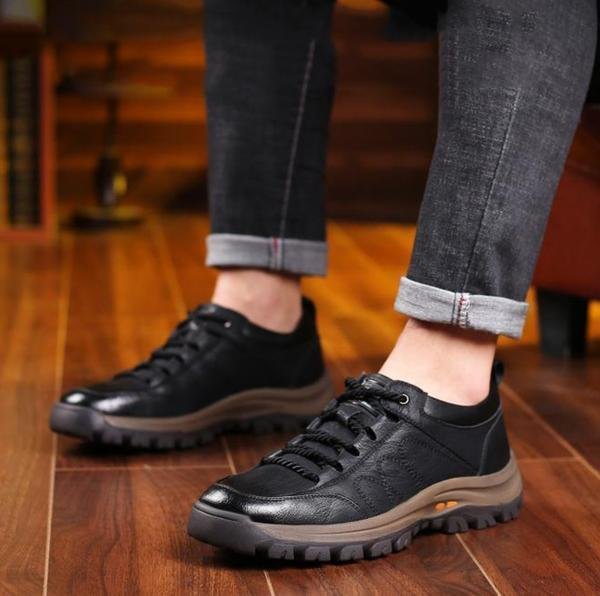 MATT |  LEREN CASUAL HERENSCHOENEN