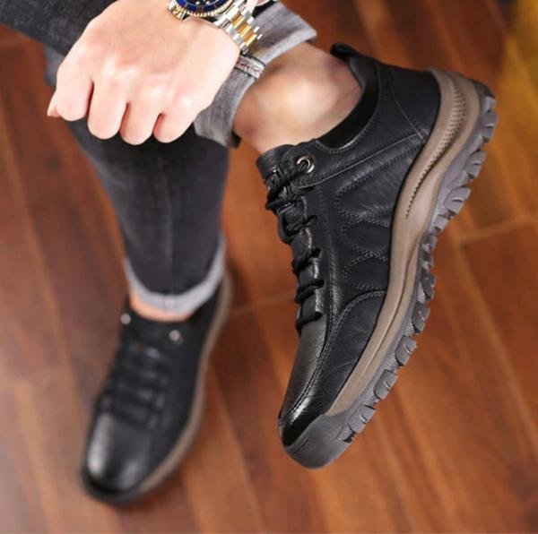 MATT |  LEREN CASUAL HERENSCHOENEN