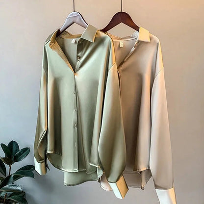 ELVI | SATIJNEN DAMESBLOUSE